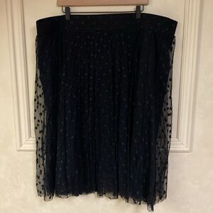 Elegant Black Polka Dot Skirt